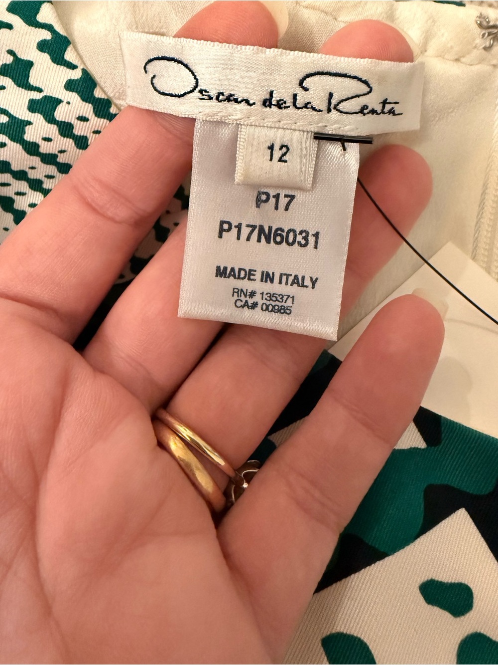Silk Oscar de la Renta Dress Size 12 - Picture 8 of 10